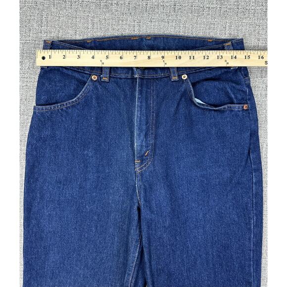 Vintage Levis 619 Jeans Mens 31x32 Blue Denim Straight Leg Orange Tab 90s - Picture 2 of 13